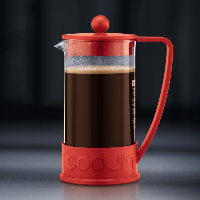 Bodum Brazil French Press Coffee Maker 3 Cup 0.35l 12 OZ - Red
