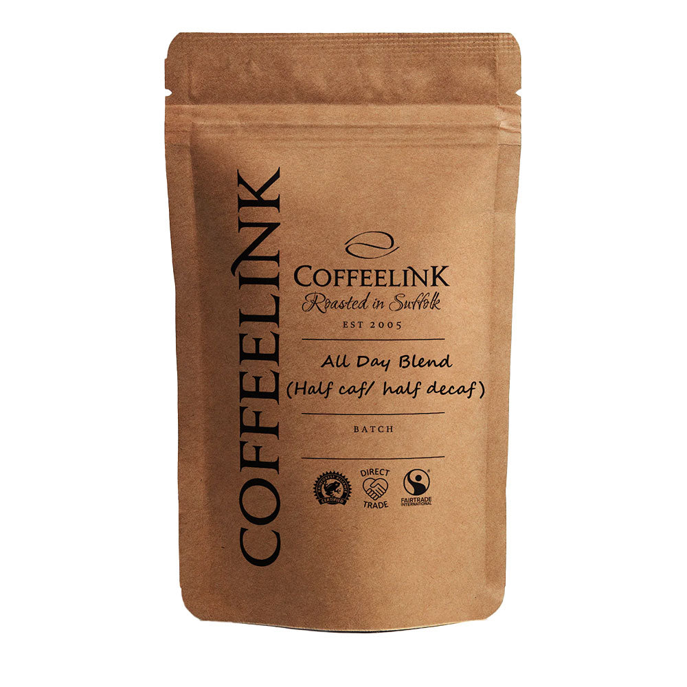 coffee bag half caffeine half decaffeinated