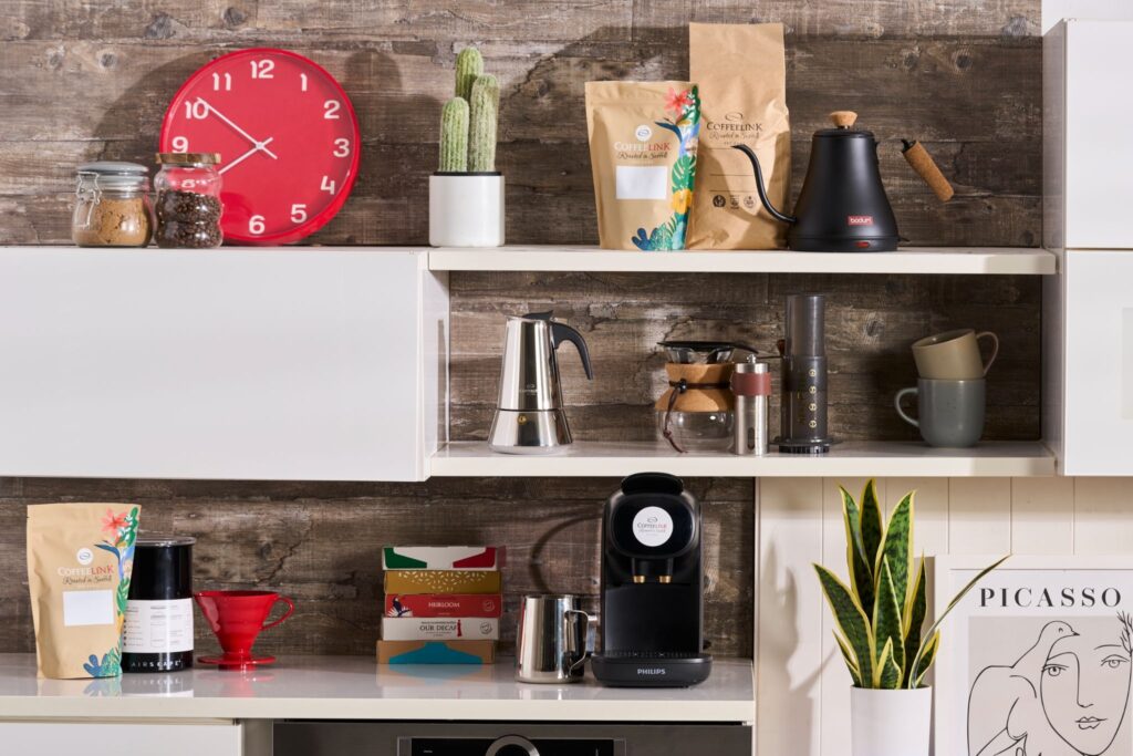 a coffee corner at home